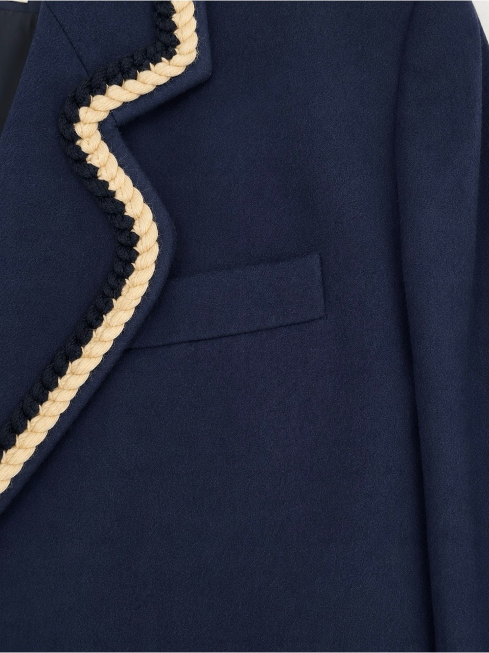 Saint Laurent vintage Rive Gauche Navy Wool
Braided Trim Blazer Made in France - Picture 3 of 8